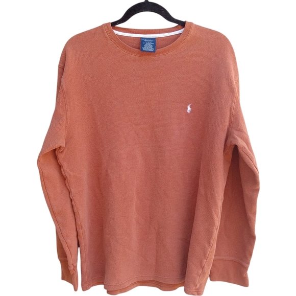 Polo Ralph Lauren Orange Sleepwear Men's XL Crew Neck Long Sleeve Thermal - Picture 1 of 7